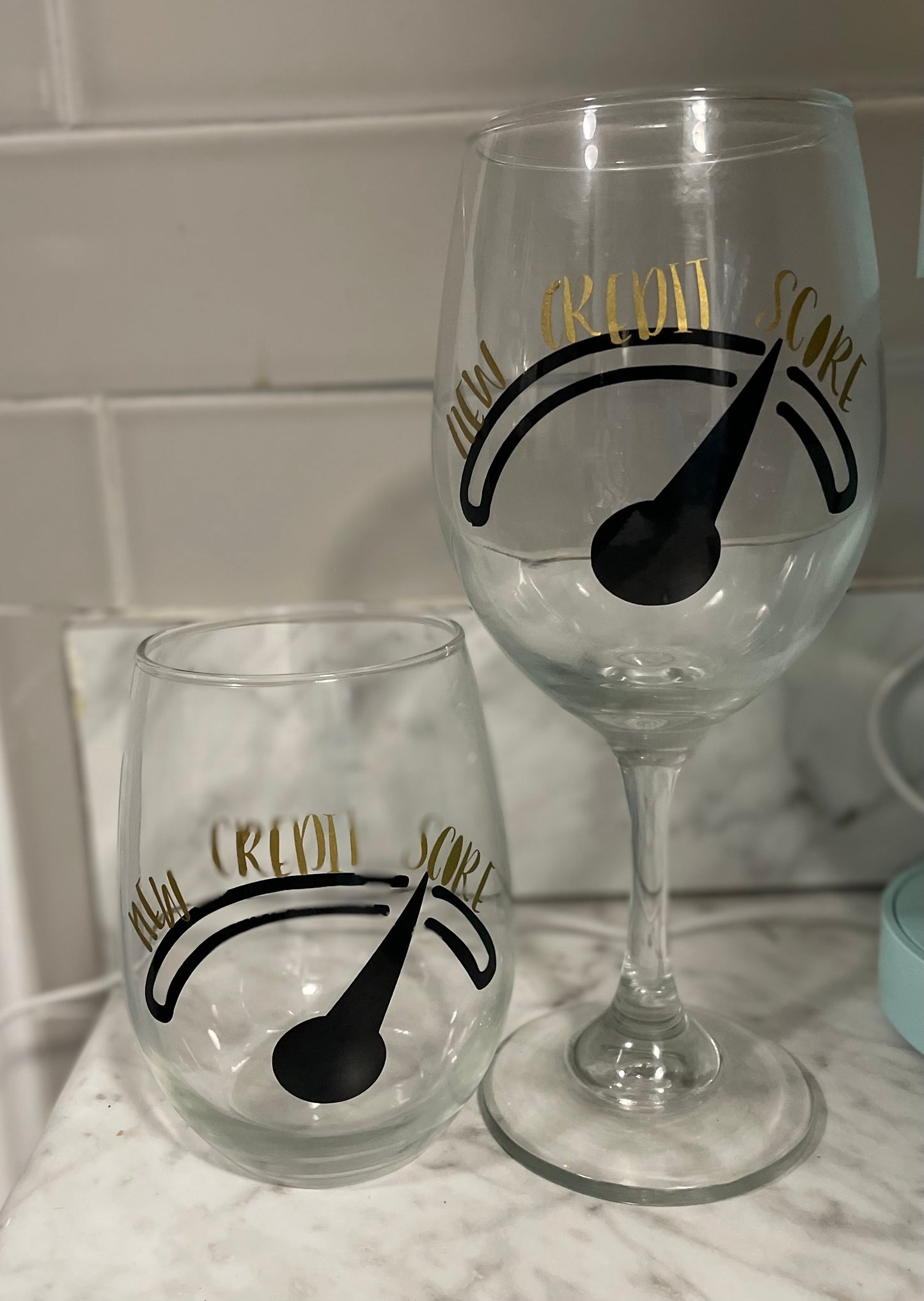 Custom VINYL Wine Glass